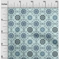 thumbnail image 2 of oneOone Viscose Jersey Light Blue Fabric Asian Suzani Dress Material Fabric Print Fabric By The Yard 60 Inch Wide, 2 of 5