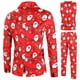 thumbnail image 5 of Traje navideño de 3 piezas para hombre, conjunto de chaqueta de un solo botón con estampado 3D y pantalones de chaleco, ropa informal de moda para hombre para Navidad, 5 of 5