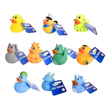 Toymendous Lux Rubber Ducks, Assorted Colors & Styles, 1 per Purchase, Toy for Children Ages 3 