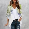 thumbnail image 1 of Cárdigan de manga larga para mujer, blusa informal estampada con bolsillo, abrigo tipo cárdigan para mujer, 1 of 5