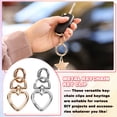 thumbnail image 5 of 2 Pcs Metal Swivel Clasps Key Chain Keyrings Heart Shape Spring Snap Keychain Hook Clip for Chains Extender DIY Handicrafts Lanyards Jewelry Findings, Gold Tone/Silver Tone, 5 of 6