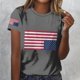 thumbnail image 2 of Tops de Cuello Redondo para las Mujeres de Manga Corta Impresa Casual, Camiseta de Moda para Uso Diario Y de Fiesta, 2 of 5