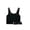 Black#9527, variant on Baby Girls Sleeveless Jazz Cropped Tops Crew Neck Solid Color Tee Tops for Girl Stage Performance Tops