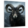 thumbnail image 2 of Designart "Majestic Ibex Brown Horns in the Wilderness I" Other Animals Metal Wall Art, 2 of 5