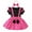 HotPink, variant on Hiijoy Infant Girls Outfits Short Sleeve T Shirt Polka Dot Suspender Skirt Headband, Sizes 12-18M