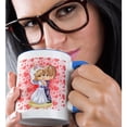thumbnail image 2 of 3drose, Wedding Couple with Hearts, 11oz Two-tone Blue Mug, 2 of 6