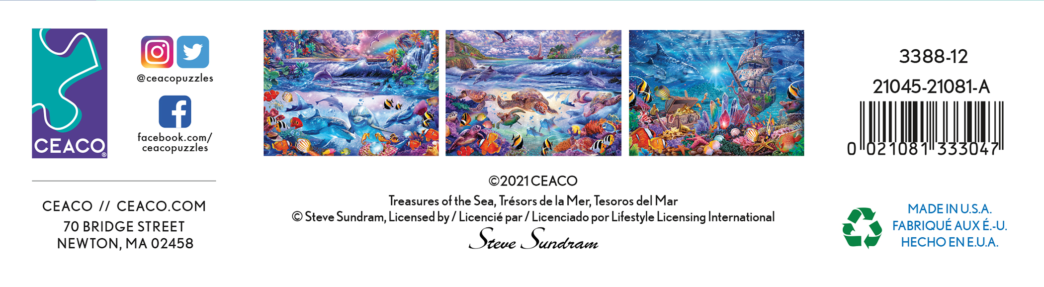 Ceaco 1000-Piece Ocean Magic Treasures of the Sea Interlocking Jigsaw Puzzle