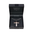 thumbnail image 4 of American Exchange Men's Stainless Steel Rosegold/Silver Cross Pendant Necklace, 4 of 4