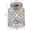 thumbnail image 3 of Modern Mini Style Decor Crystal Recessed Ceiling Light Fixture Crystal Chandeliers Light Ceiling Lamp for Hallway, Bar, Kitchen, Dining Room, Kid's Room (6 inch Shade Diameter), 3 of 5