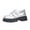Silver, variant on Women's Monk Strap Shoes Double Buckle Platform Loafers Almond Toe Chunky Heel Vintage British Style Thick Sole Footwear for Work and Everyday Wear Brown US-7.5 (EU-40)