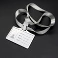 thumbnail image 4 of Amdohai Horizontal Transverse Aluminum Alloy ID Name Card Case Business Work Card Badge Holder with Lanyard, 4 of 6