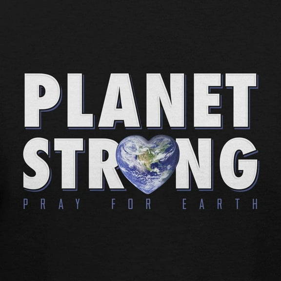Teelocity Planet Strong Graphic T-Shirt (Medium - Standard Fit, Black)