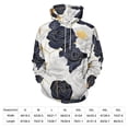 thumbnail image 4 of White Navy Roses Regular Fit Hoodie, Sporty Pullover Hooded Sweatshirt for Men Women 2XL, 4 of 6