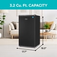 thumbnail image 2 of BLACK+DECKER BCRK32B Compact Refrigerator & Mini Fridge with Freezer, 3.2 cu. ft., Black, 2 of 7