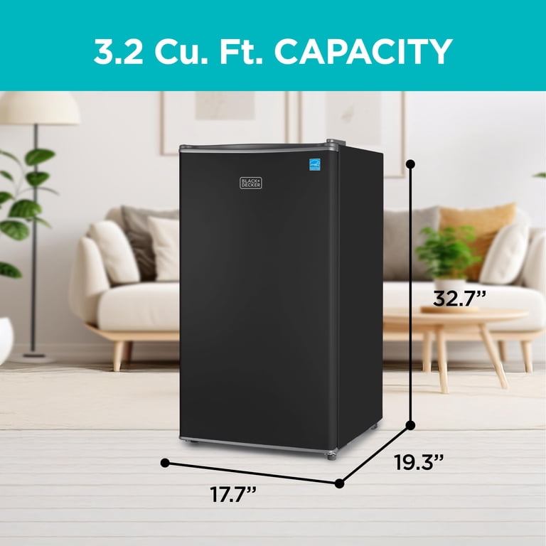 Vpcok Direct ミニ冷凍庫 BD-32 32L ブラック ★W-439 BLACK+DECKER Compact Refrigerator & Mini Fridge with Freezer, 3.2