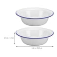 thumbnail image 5 of Milisten 2-Piece Vintage Enamel Basin Set 8.7x8.7x2.7in White Retro Style Enameled Bowls for Home, Restaurant, Kitchen Use, 5 of 8