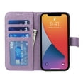 thumbnail image 3 of Allytech iPhone 11 pro case, mandala Embossed Wallet Card Cash Slots PU Premium Leather Magnetic Flip Kickstand Shockproof Ultra-Slim Cover for iPhone 11 pro 5.8 inch,Purple, 3 of 5