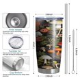 thumbnail image 6 of Mushroom Coffee Tumbler with Lid Straw Double Wall Travel Cups Decorative 20 oz Cafe Tumblers for Home Office Supplies Birthday Christmas, 6 of 7