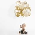 thumbnail image 5 of 60 Pack Gold Balloons + Gold Confetti Balloons w/Ribbon | Balloons Gold | Gold B, 5 of 5