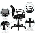 thumbnail image 2 of Mid-Back Black Mesh Swivel Task Chair with Curved Square Back and Arms, 2 of 9
