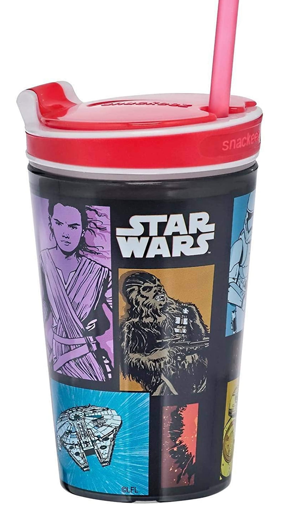 Disney Store Star Wars Kylo Ren 12oz Snack Cup & Water Bottle Drink Cup Set 