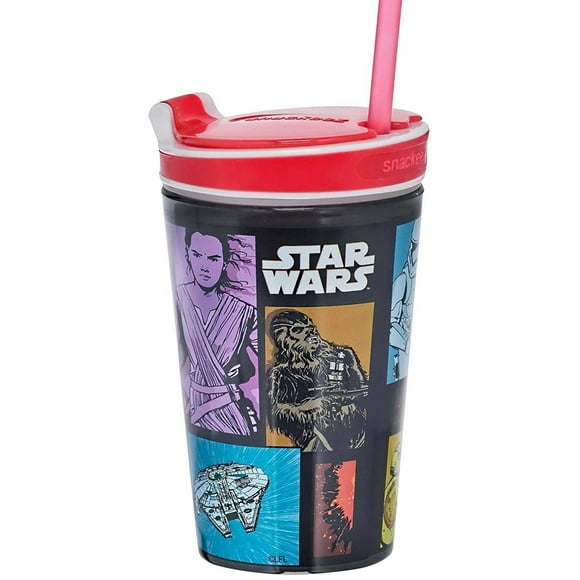 Snackeez Jr - 2-In-1 Snack & Drink Cup Favorite Snack All In One Hand Star Wars 7 Movie Edition As Seen On Tv (Assorted) 2pk