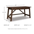 thumbnail image 2 of Ashley Furniture Baldridge Engineered Wood Home Office Desk in Rustic Brown, 2 of 13