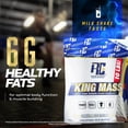 thumbnail image 4 of Ronnie Coleman Signature Series King Mass XL Mass Gainer Protein Powder, Muscle Gainer, 60g Protein, 180g Carbohydrates, 1,000+ Calories, Creatine and Glutamine, Dark Chocolate, 10 Pound, 4 of 5
