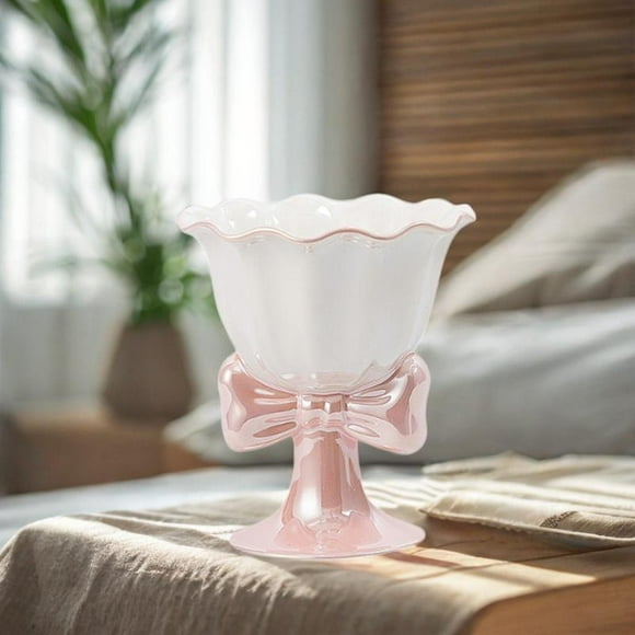 Elodie Footed Trifle Bowl Appetizer Fruit Pudding Cup Parfait Sundae Trifle Bowl Ice Cream Bowl for Household Wedding Homes Bar Party Pink