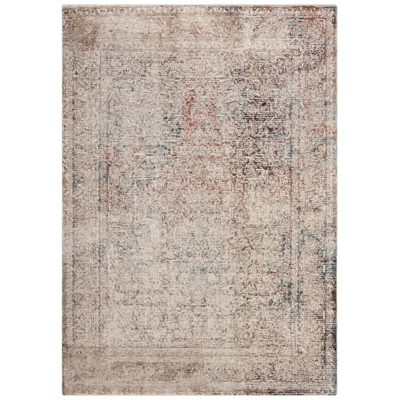 SAFAVIEH Limitee Matthew Bordered Area Rug, Beige, 5'1" x 7'6"