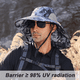 thumbnail image 3 of Sombrero de pescador con sombrilla de verano, sombrero protector solar para montañismo y pesca al aire libre, protector de cuello, color camuflaje, 3 of 5
