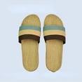 thumbnail image 4 of XIHAHA, moda de verano, zapatillas para hombre y mujer, sandalias antideslizantes para niñas, zapatillas de interior para parejas en casa, zapatos diarios cruzados de lino, 4 of 5