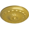 thumbnail image 3 of Ekena Millwork 12 1/4"OD x 2 1/4"P Flower Spiral Ceiling Medallion (Fits Canopies up to 2"), Hand-Painted Rich Gold, 3 of 8