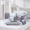 Dusty Purple, variant on LammaLoe California King Size Comforter Set 9 Piece Reversible Comforter Set California King Bed in a Bag California King All Season, California King Bed In A Bag With 2 Memory Foam Pillows 