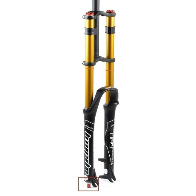 MZP MTB Bike Front Fork 26 27.5 29 Inch Double Shoulder Control Downhill Suspension DH Air Pressure Straight Tube Ultralight Bicycle Shock Absorber Rebound Adjust (Color : Gold, Size : 27.5 inch)
