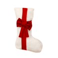 thumbnail image 2 of Décorations de Noël Extérieures Bas de Noël Rouges Hangs, Ornements Suspendus pour Cheminée de Noël, Chaussettes en Peluche avec Nœud en Velours Rouge pour Décorations de Vacances de Noël en Famille, 2 of 9