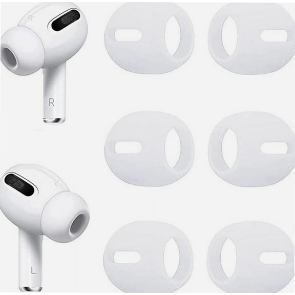 AirPod Pro 2 Eartips Covers Anti-Slip Earuds Cover Silicone Compatible with AirPods Pro 2【 Fit in The Charging Case 】 3 Pairs White pro2w