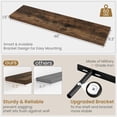 thumbnail image 2 of 48 Inch Floating Shelves, 9.3 Inch Deep Wall Shelves for Bathroom, Living Room, Bedroom, Kitchen, Deep Long Shelf Wall Mounted 2 Pack Shelf for Books, Decor, Rustic Brown, 2 of 14