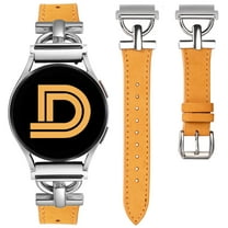 Wearlizer Leather Band Compatible with Samsung Galaxy Watch 7/FE/6/5/4 40mm 44mm/Watch 5 Pro 45mm/Watch 4 Classic 42mm 46mm, 20mm Watch Band with D-Shape Buckle for Galaxy Active 2 40mm 44mm/Watch 3 41mm