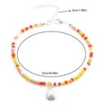 thumbnail image 3 of Women Beaded Ankle Bracelet Adjustable Shell Charm Foot Chain Boho Bead Anklet, 3 of 10