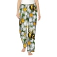 thumbnail image 2 of Goofa Bees and Flower Printed Soft Pajama Pants for Women, Wide Leg Comfy Casual Lounge Yoga Pants-XX-Large, 2 of 9