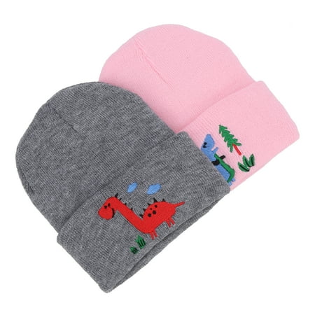 

Eco-friendly Baby Lightweight Knitted Hat Outdoor For Home Gray+Pink