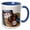 Blue/White, variant on 3drose, Funny Cute Cool Abstract Dachshund Puppy Dog Bowling Sports, 11oz Magic Transforming Mug