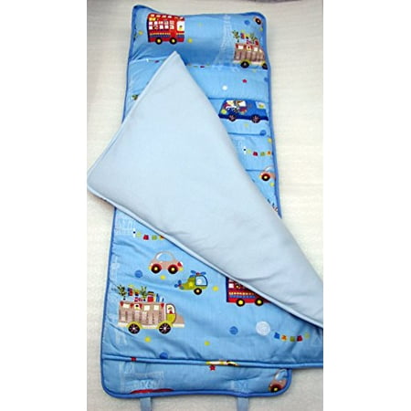SoHo Toddler Nap Mat, Easy Rollup w/ Carrying Strap, Perfect for Preschool, Daycare or at Home (Ride Around the