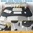 thumbnail image 2 of Laptop Desk，23.6" Portable Lap Table，Folding Breakfast Tray Lap Standing Desk with Storage Drawer & Holders for Cup and Notebook Stand & Reading Lights & Small Fans, 2 of 5