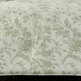thumbnail image 3 of Laura Ashley Natalie 3-Pieces Sage Green Nature Floral Duvet Bedding Sets, Full Queen, 3 of 3