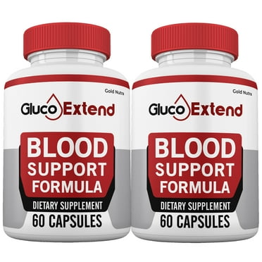 (2 Pack) Gluco Extend Capsules Blood Support, Gluco Extend Pills, Maximum Strength All Natural Supplement GlucoExtend
