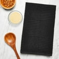 thumbnail image 2 of Mainstays SQ Rib Weave Kitchen Towels, 15"x25", Rich Black, 2 of 4