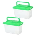 thumbnail image 4 of 2pcs Reptile Feeding Terrarium Pet Portable Small Reptile Cage Fish Tank Handheld Small Pet Box Transparent Tortoise Tank Breeding Case, 4 of 5