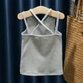 thumbnail image 3 of Zanarzt Girls Tank Tops Kids Girls Tank Tops Racerback Cropped Basic Sleeveless Dance Yoga Gray,12-18 Months, 3 of 3